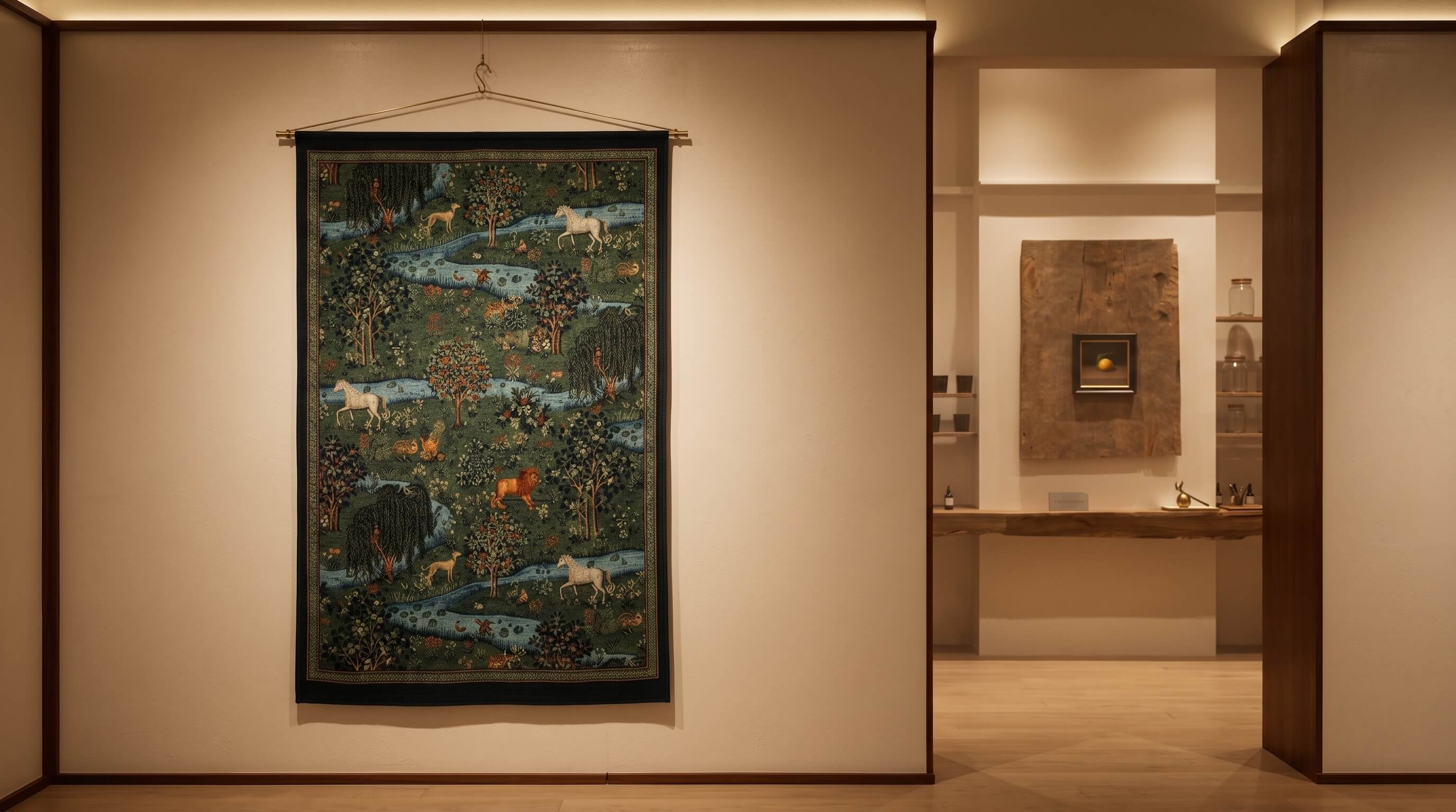 You Don’t Always Need a Rod: A Modern Way to Hang Medieval-Inspired Tapestries