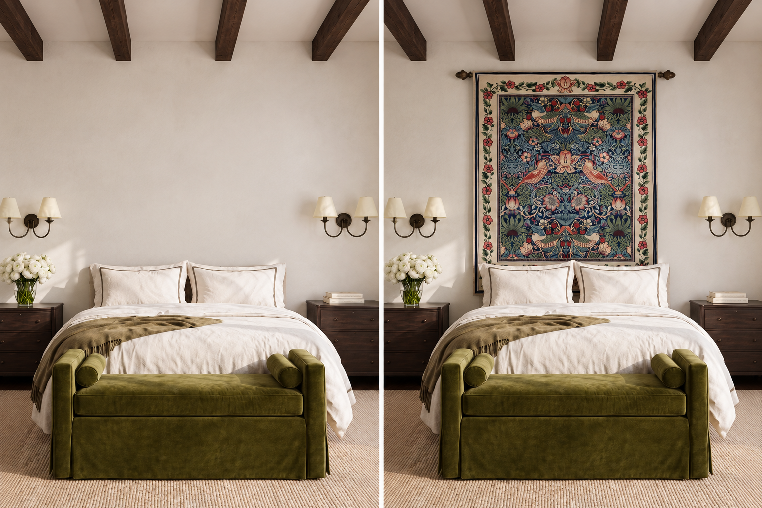 Tapestry Bedroom Ideas: English Country Charm with William Morris