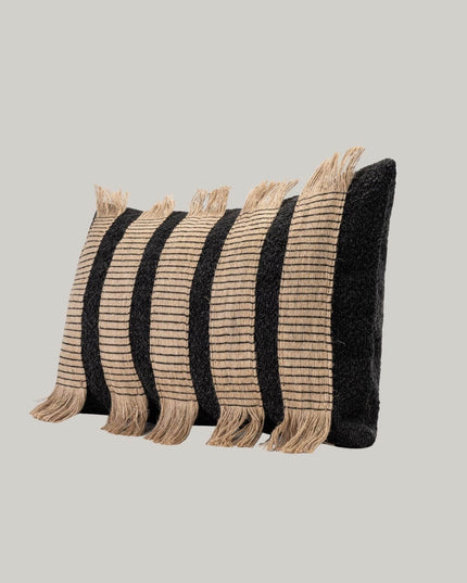Antique Living Room Linen Fringe Pillow Cover