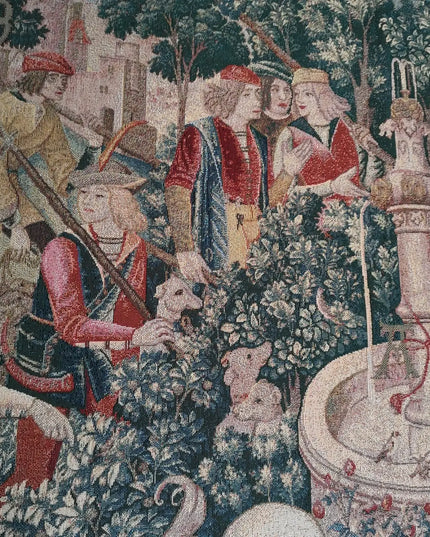 15th-Century The Unicorn Purifies Water Large Belgium Jacquard Tapestry Wall Hanging