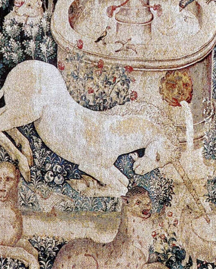 15th-Century The Unicorn Purifies Water Large Belgium Jacquard Tapestry Wall Hanging