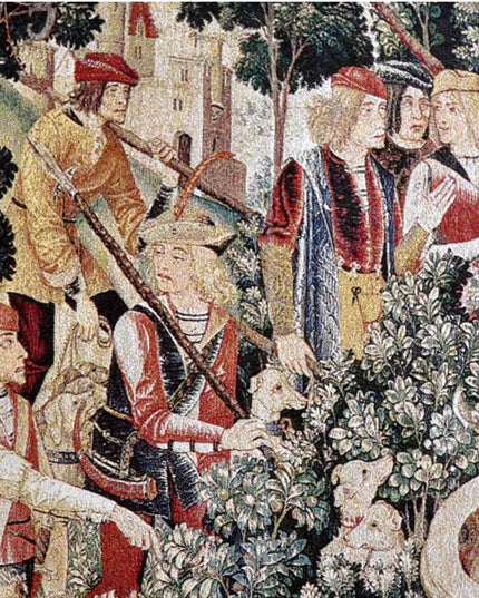 15th-Century The Unicorn Purifies Water Large Belgium Jacquard Tapestry Wall Hanging