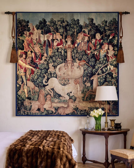 15th-Century The Unicorn Purifies Water Large Belgium Jacquard Tapestry Wall Hanging