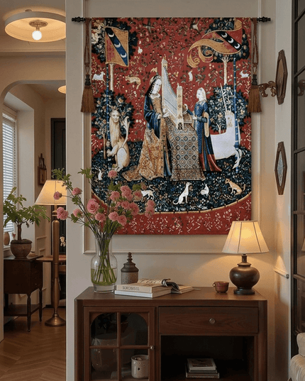 15th-century Unicorn Tapestry Belgium Jacquard Wall Hanging Tapestry - Sound