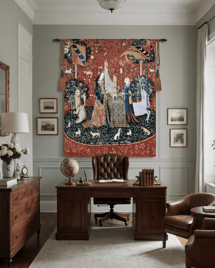 15th-century Unicorn Tapestry Belgium Jacquard Wall Hanging Tapestry - Sound