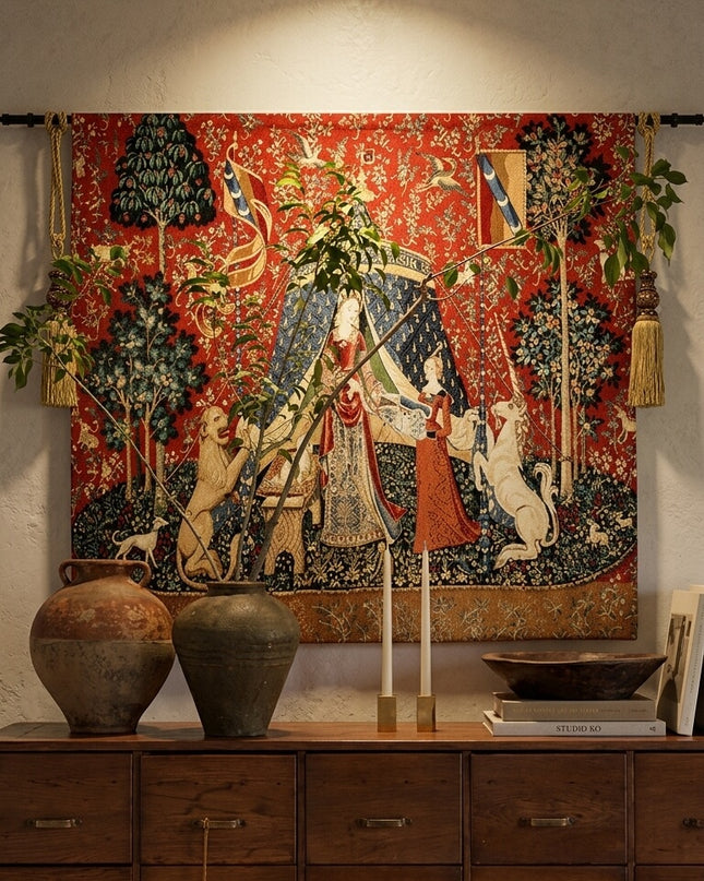 15th-century Unicorn Tapestry Belgium Jacquard Wall Hanging Tapestry - Sight