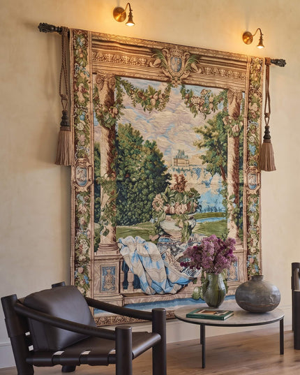 17th-Century Palace of Versailles Landscape Belgian Jacquard Wall Tapestry —Charles Le Brun