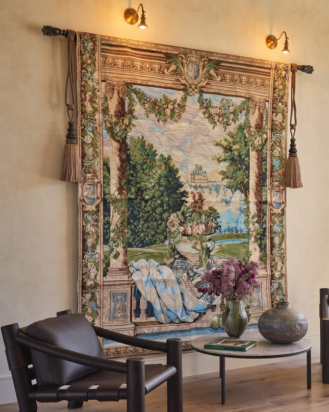 17th-Century Palace of Versailles Landscape Belgian Jacquard Wall Tapestry —Charles Le Brun
