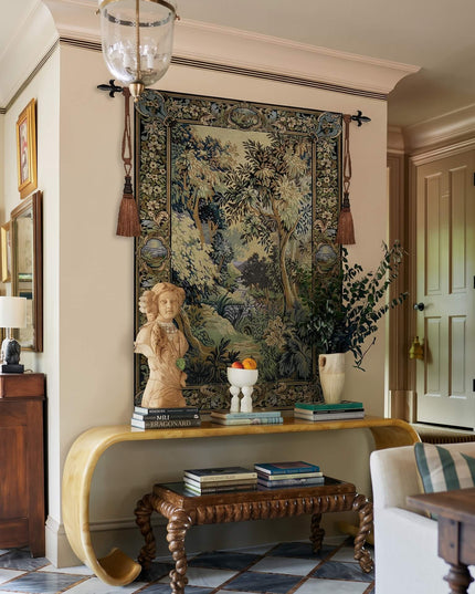 17th-Century Verdure Royal Gardens Medieval Belgium Jacquard Tapestry Wall Hanging