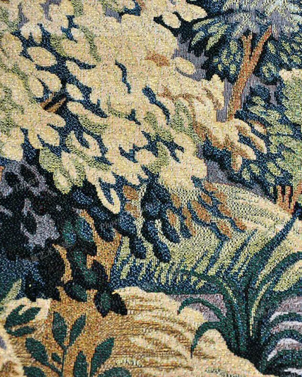 17th-Century Verdure Royal Gardens Medieval Belgium Jacquard Tapestry Wall Hanging
