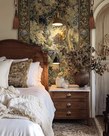 17th-Century Verdure Royal Gardens Medieval Belgium Jacquard Tapestry Wall Hanging