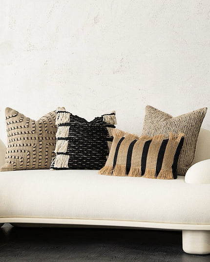 Antique Woven Cotton Linen Cushion Cover - Natural Breathable