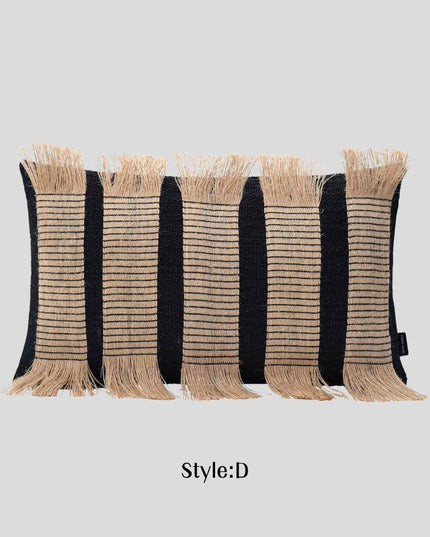 Antique Woven Cotton Linen Cushion Cover - Natural Breathable