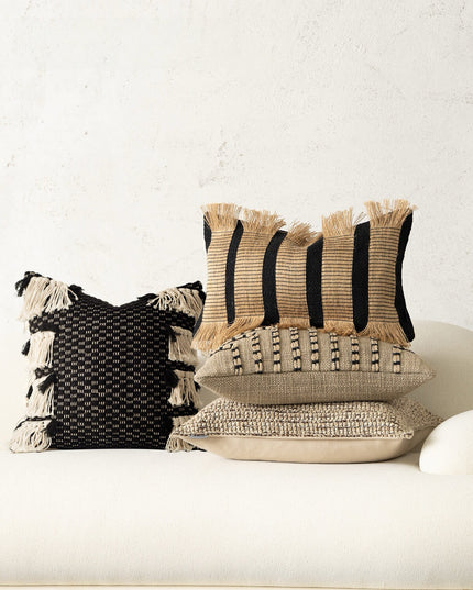 Antique Woven Cotton Linen Cushion Cover - Natural Breathable