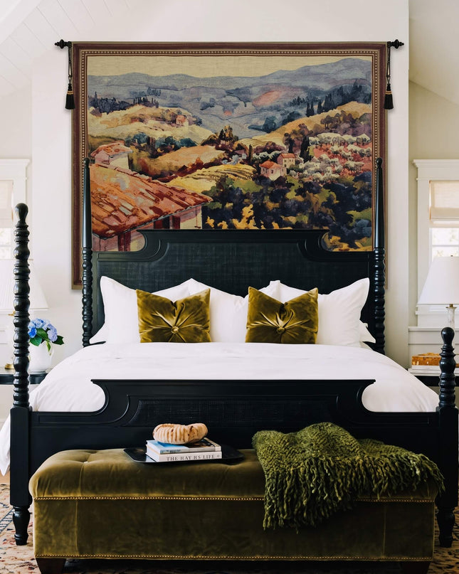 European Countryside Landscape Verdure French Autumn Woven Wall Tapestry