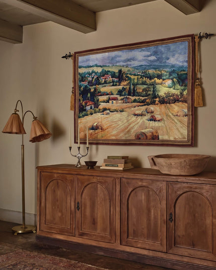 European French Verdure Landscape Woven Tapestry Wall Hanging