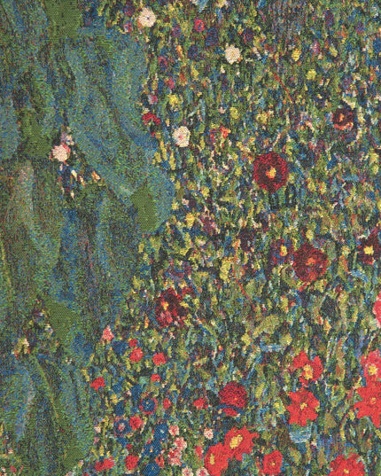 Gustav Klimt Flower Garden Art Nouveau Wall Tapestry