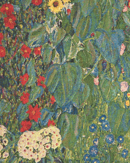Gustav Klimt Flower Garden Art Nouveau Wall Tapestry