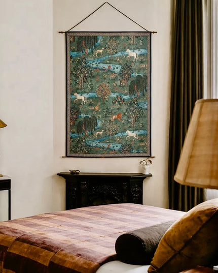 Brass Tapestry Clip & Leather Cord-100% Brass Modern Tapestry Hanging Set