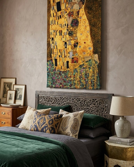 Kiss by Gustav Klimt Belgium Jacquard Large Tapestry Wall Hanging
