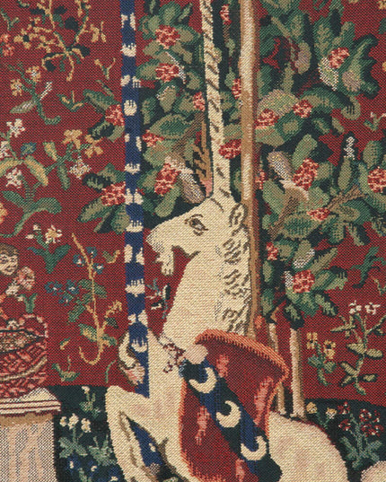 Lady and the Unicorn Tapestry Belgian Jacquard Medieval Wall Hanging - Smell
