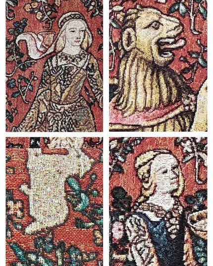 Le Desir Unicorn Tapestry Belgian Jacquard Wall Hanging Millefleurs Lady -Unicorn Taste