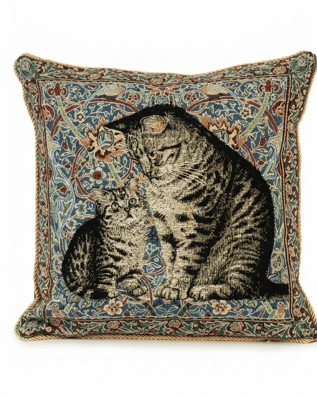 Two Cats French Tapestry Cushion Covers