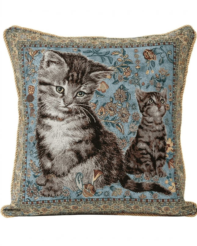 Two Cats French Tapestry Cushion Covers