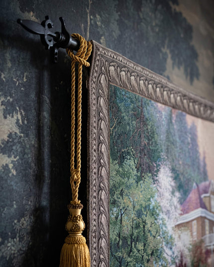 Victoria Castle Landscape Carriage Woven Tapestry Wall Hanging