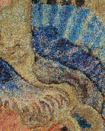 Gustav Klimt's "Lady with a Fan" Large Belgian Jacquard Tapestry Wall Hanging