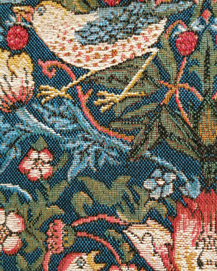 Strawberry Thief William Morris Medieval Belgium Jacquard Tapestry Wall Hanging - Red