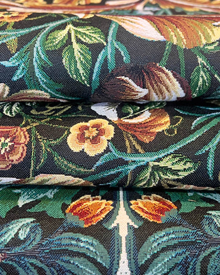 William Morris Medieval Vertical Belgium Jacquard Tapestry - Acanthus & Birds