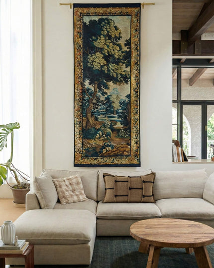 Antique Living Room Cotton Linen Cushion - Coffee