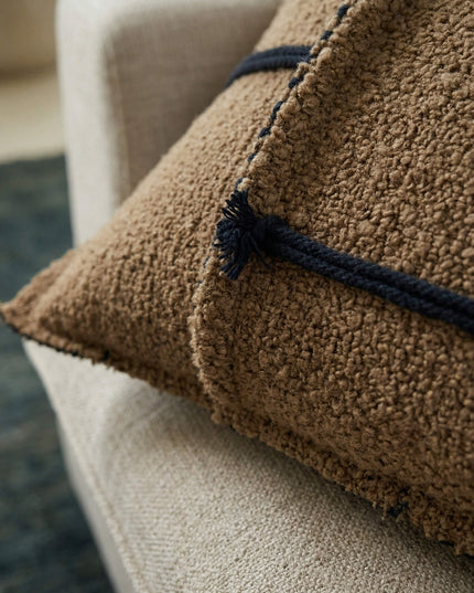 Antique Living Room Cotton Linen Cushion - Coffee