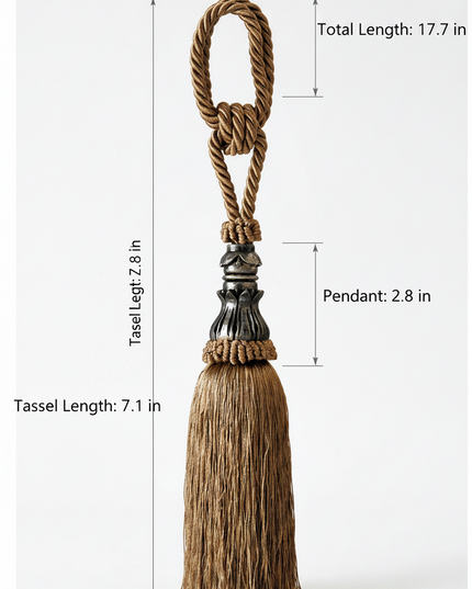 Golden Tassel with Inch Dimensions