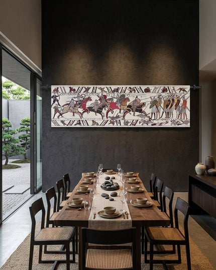 Bayeux Vertical Belgium Jacquard Medieval Tapestry - Knight