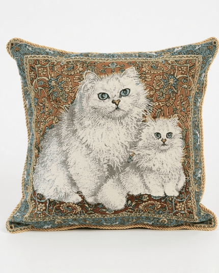 Cat Family French Tapestry Cushion Covers